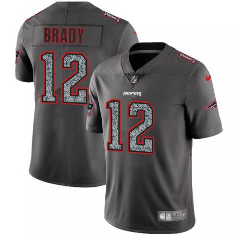 Men New England Patriots #12 Brady Nike Teams Gray Fashion Static Limited NFL Jerseys->los angeles rams->NFL Jersey